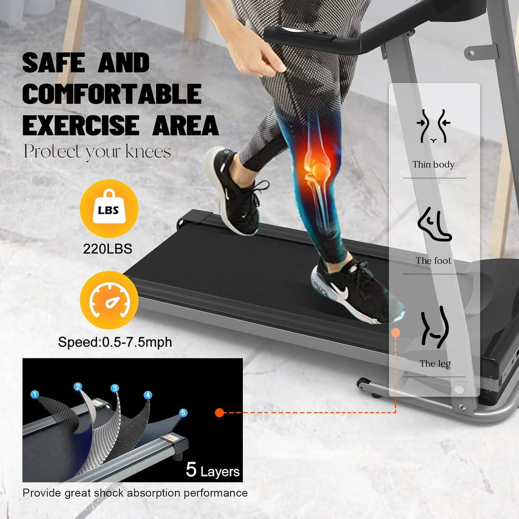 Folding Incline Treadmill with Device Holder N21214