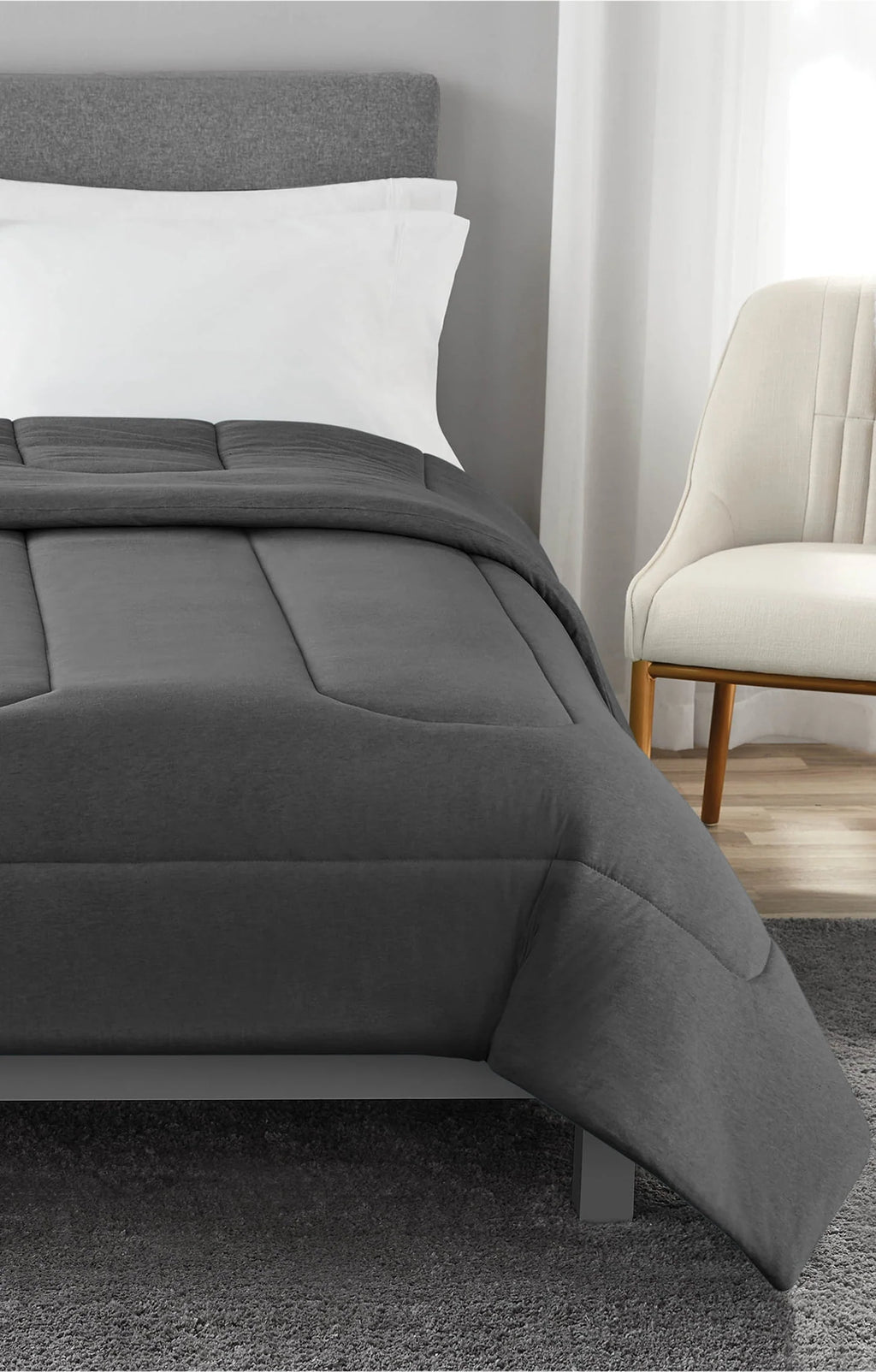 Charcoal Jersey Knit Comforter Full/Queen H631242