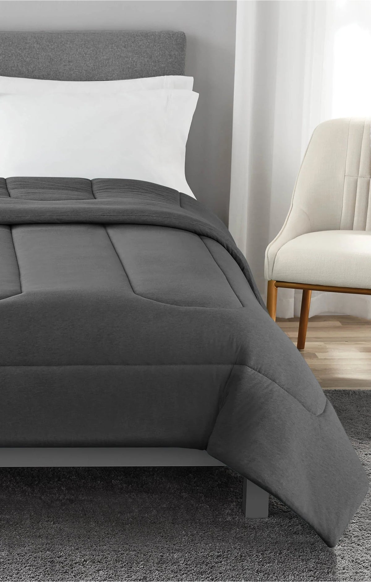 Charcoal Jersey Knit Comforter Full/Queen H631242