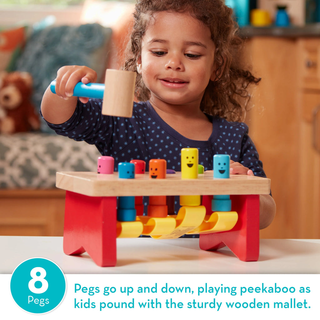 Wooden Pounding Bench Toy With Mallet P886