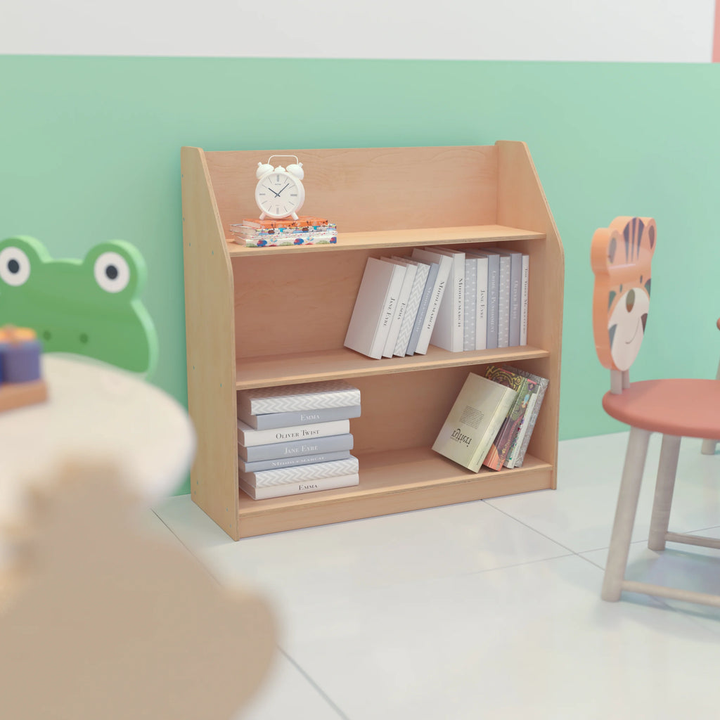 Kids 3 Shelves Wooden Classroom Storage C467