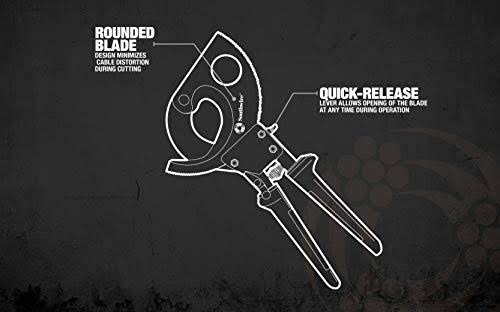 Ratcheting Cable Cutters with Comfort Grip Handles D244580