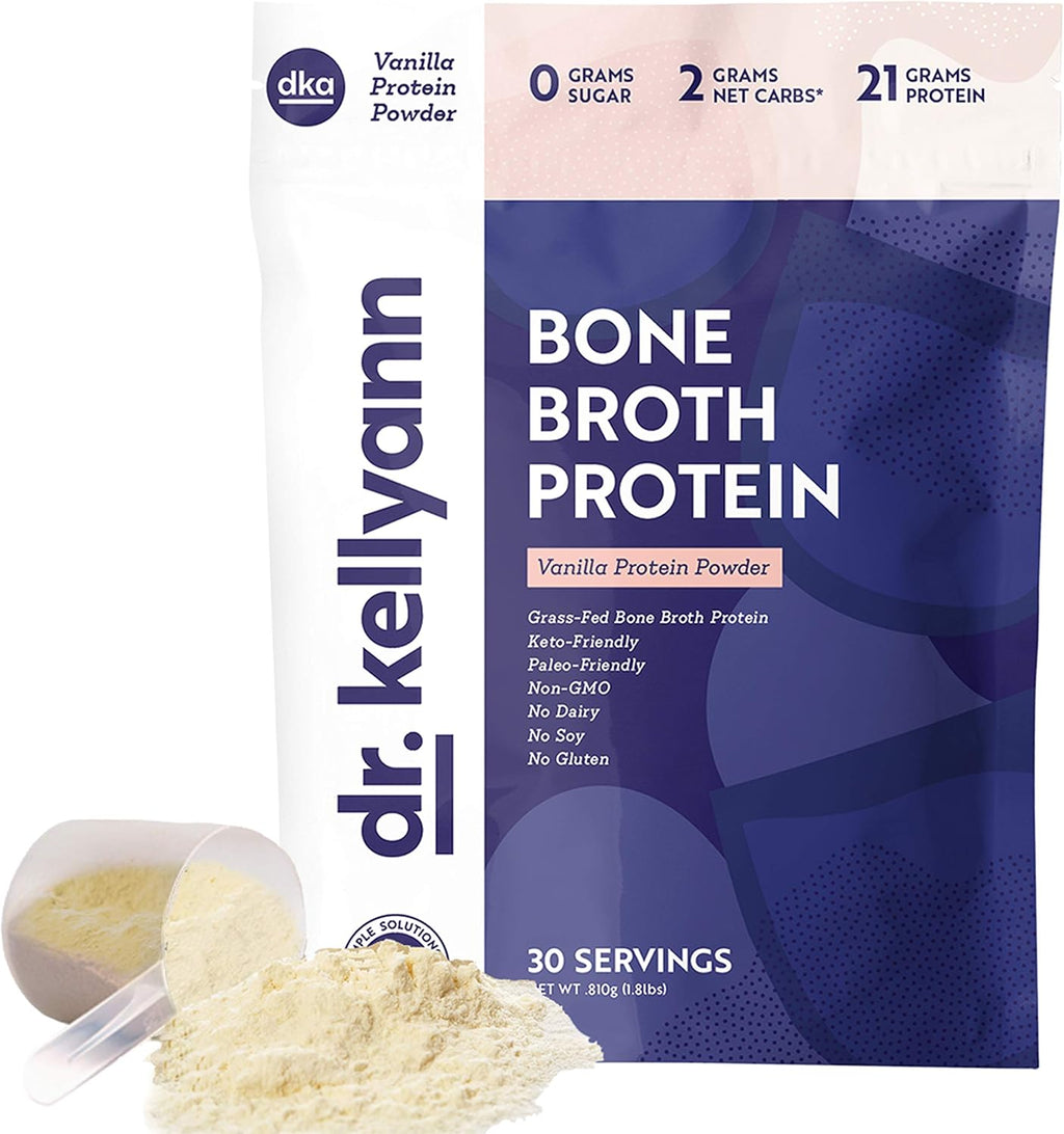 Vanilla Grass Fed Hydrolyzed Collagen Protein Powder, 21g Protein, 30 Servings, Pack of 2 P48677
