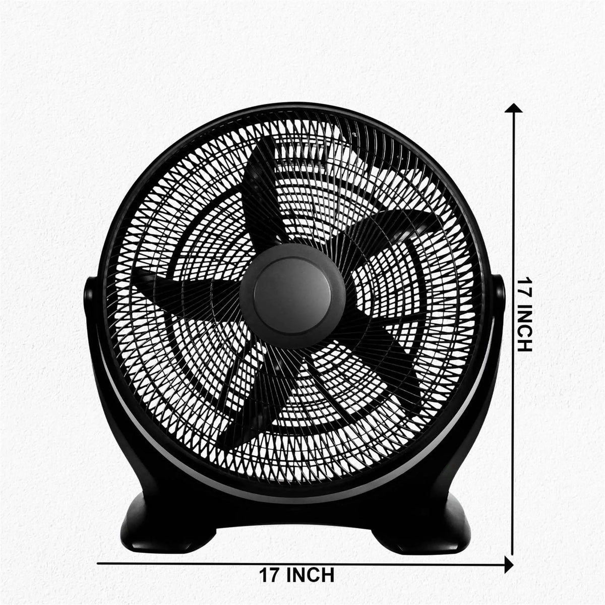 14 Inch 3-Speed Plastic Floor Fan, Black I524