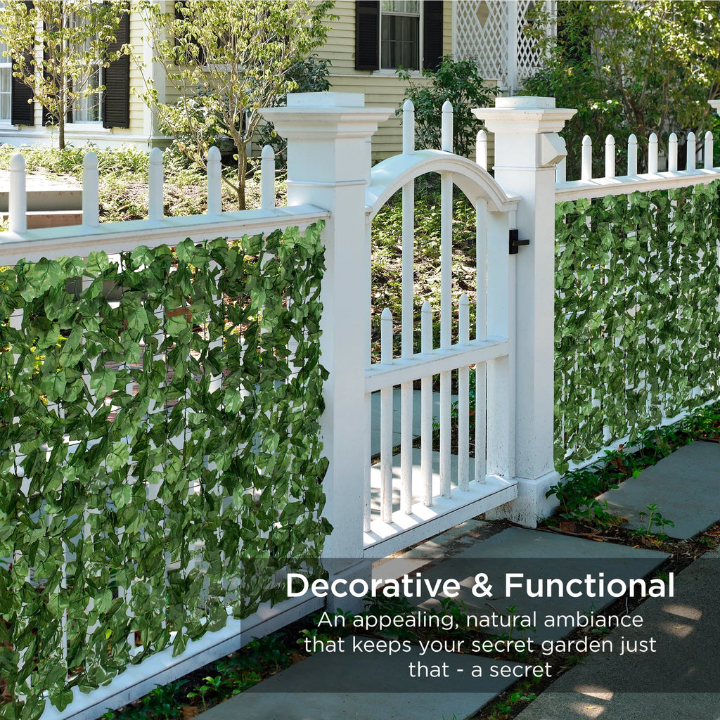 94x39in Artificial Faux Ivy Hedge Privacy Fence Screen I56552