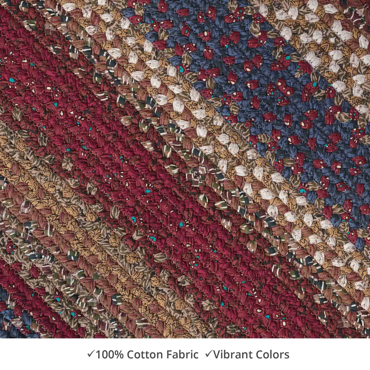 Red Cotton Braided Area Rug 5' x 8' M268