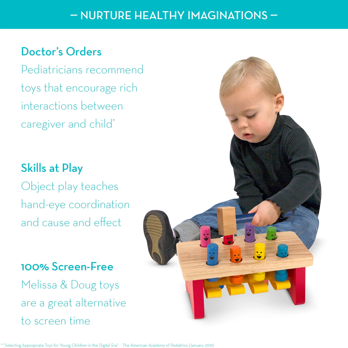 Wooden Pounding Bench Toy With Mallet P886