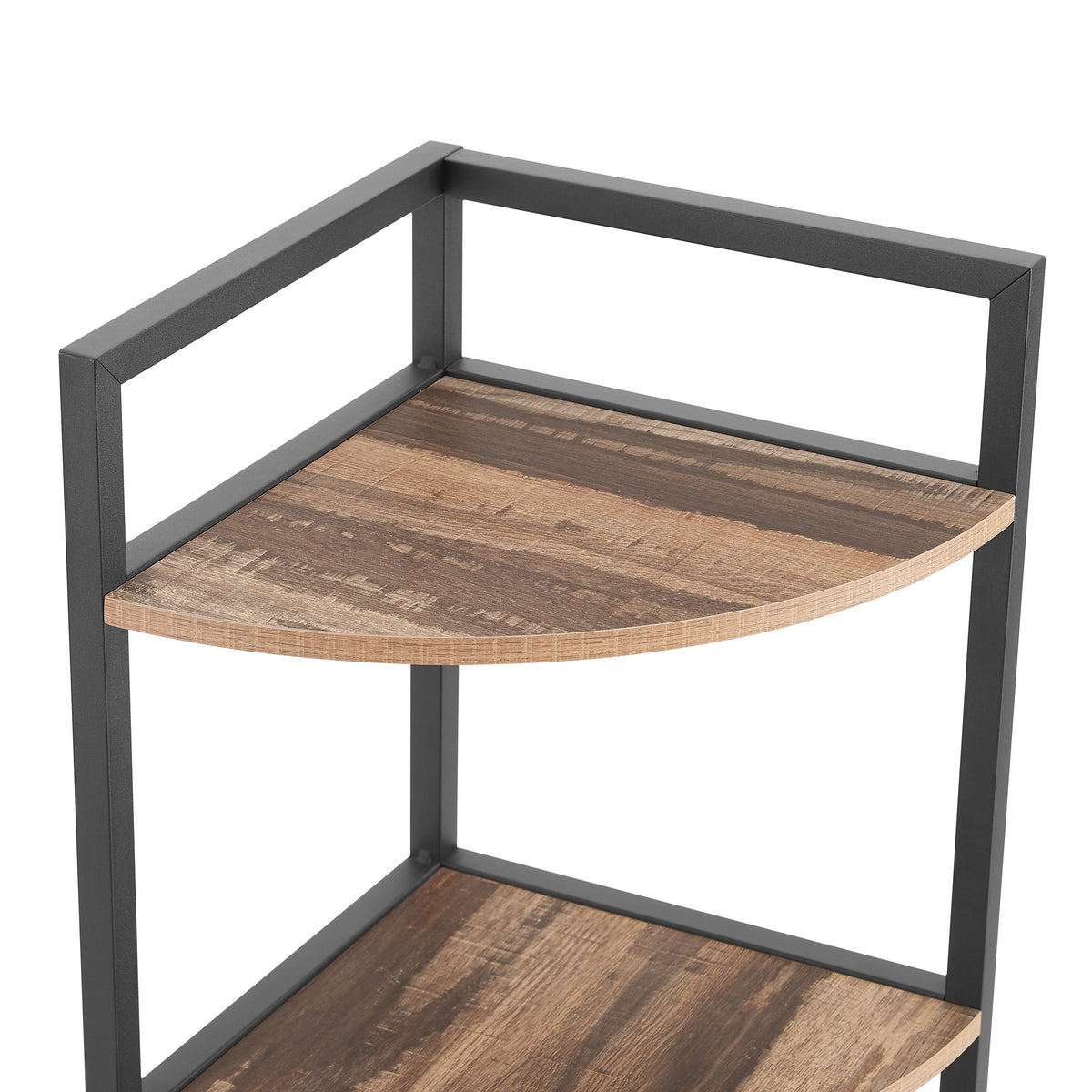 6-Tier Corner Wood Bookcase Rustic Brown B96969