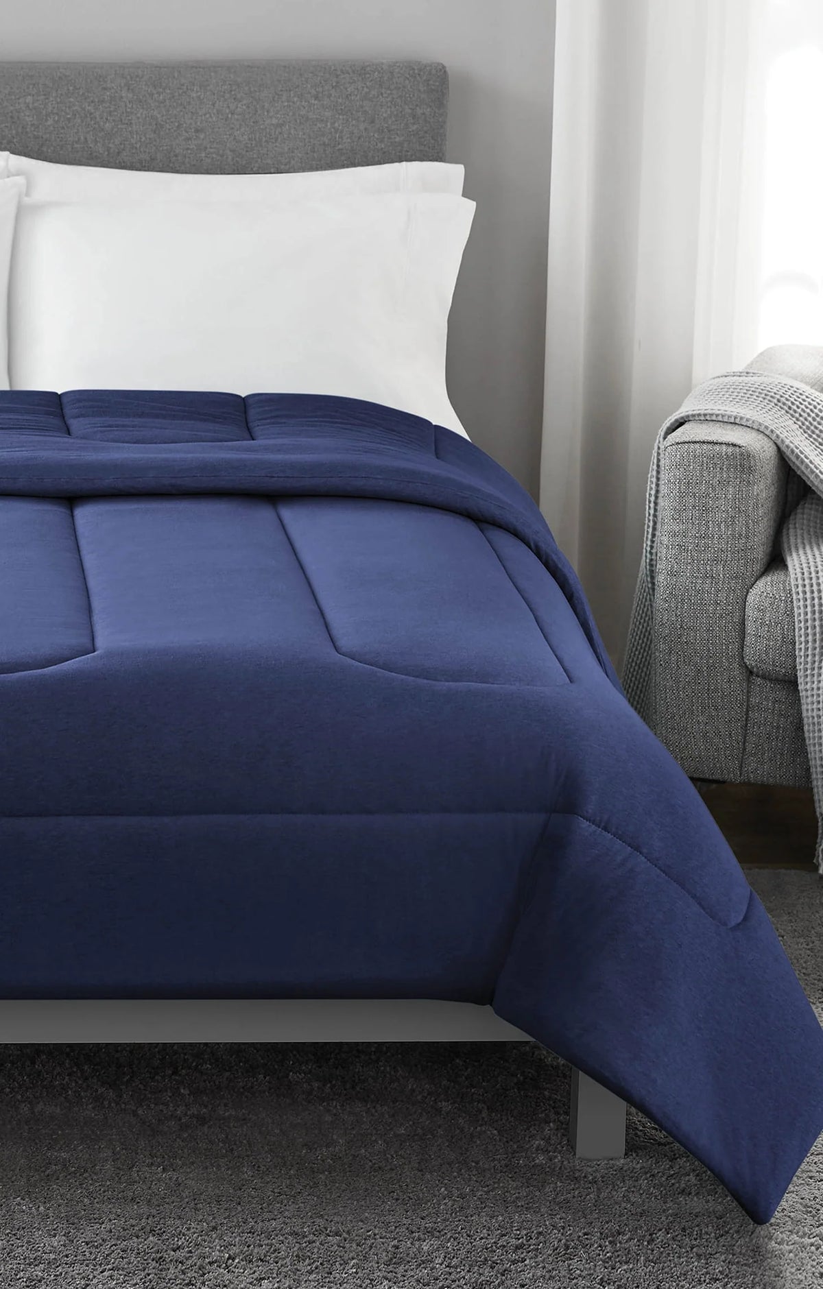 Charcoal Jersey Knit Comforter Full/Queen H631242
