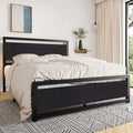 Full Bed Frame with Headboard Black Q603831
