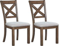 Brown Upholstered Dining Room Chair, 2 Count Y9049