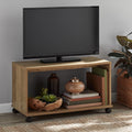 Rustic Weathered Oak Finish TV Cart V4487