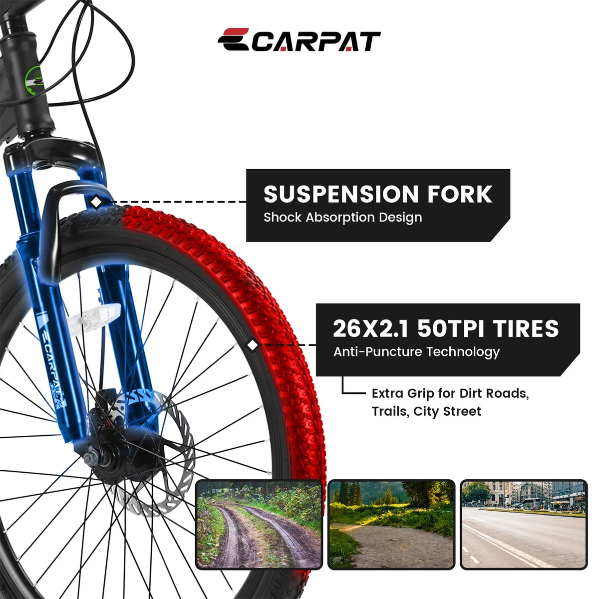 Orange 21 Speed High-carbon Steel Mountain Bike G410