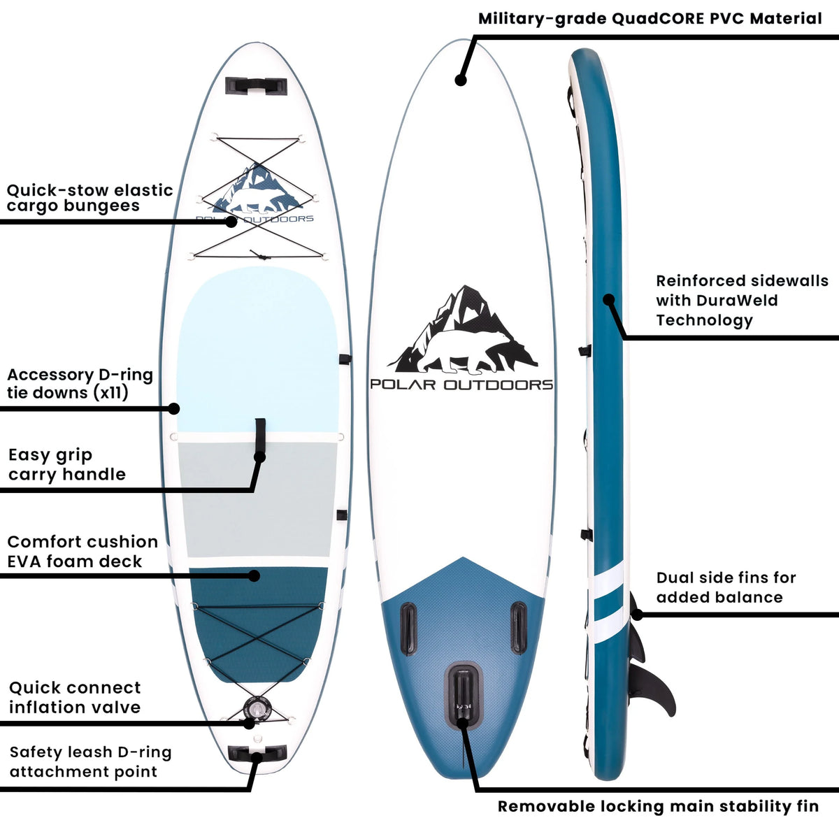 Inflatable Stand Up Paddle Board with Non-Slip Deck S486979