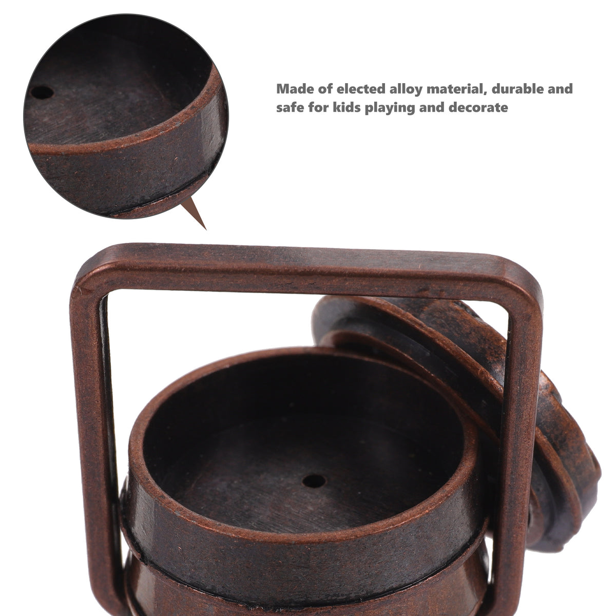Small Metal Basket Miniature Doll House Decor N150237