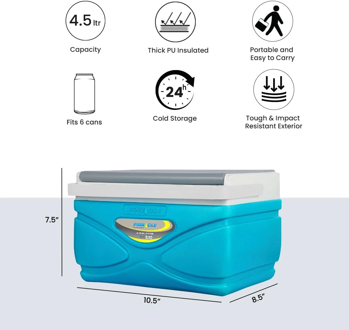 Sky Blue 4.5 Liter Hard Portable Cooler Z383273