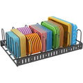Adjustable 6 Compartment Metal Storage Container Lid Holder B692722
