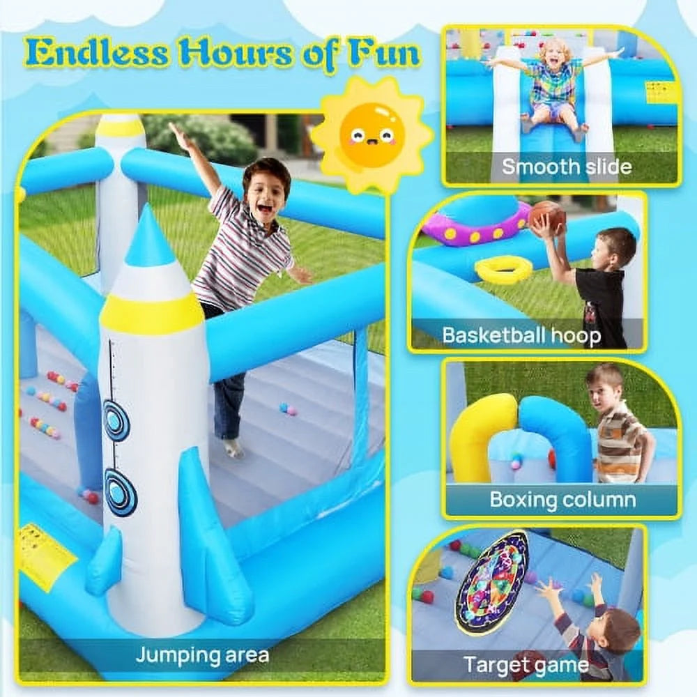 Inflatable Bouncer with Blower - 198" x 180" Play Area - 96" Tall Q16116