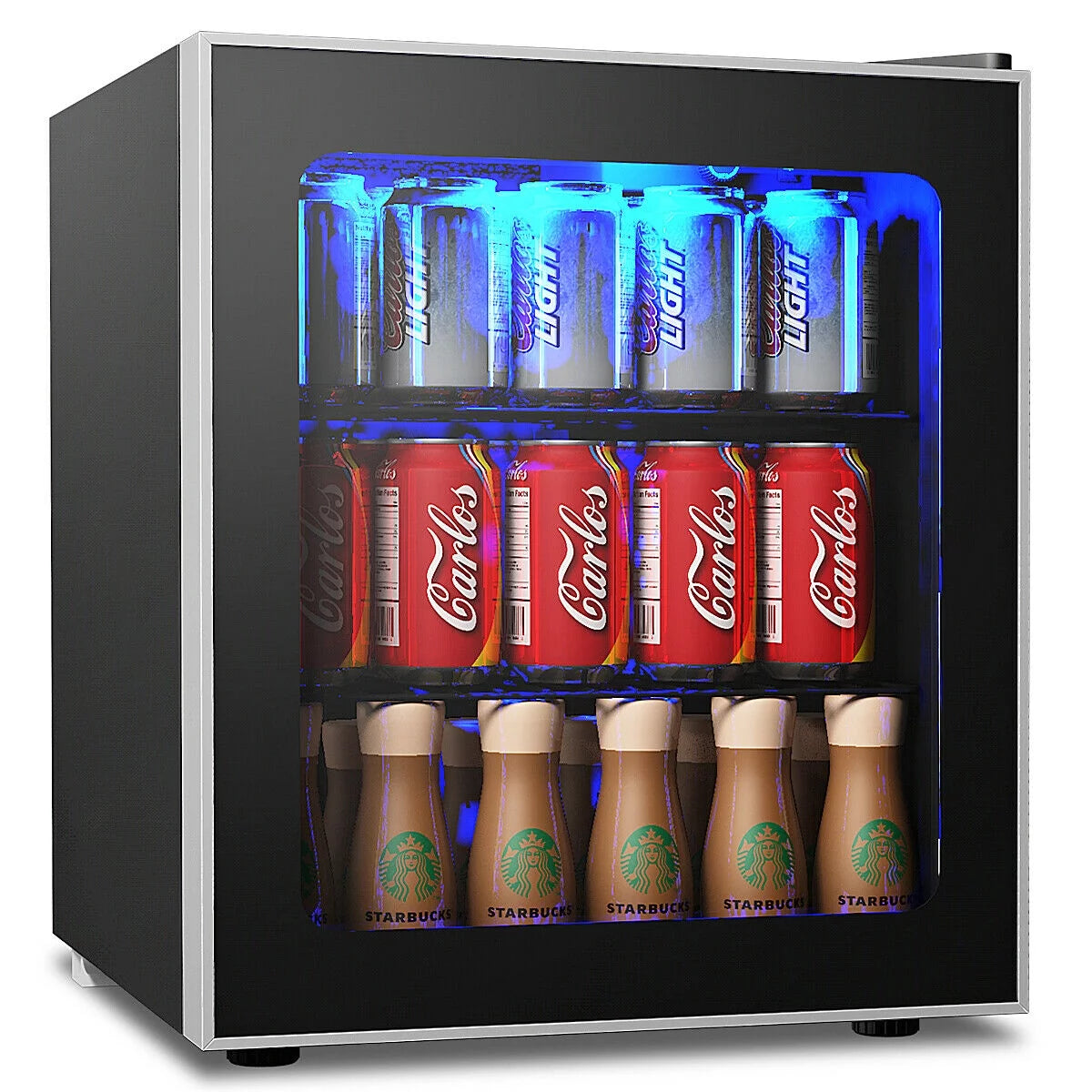 60 Can Beverage Refrigerator Cooler Glass Door Z60099