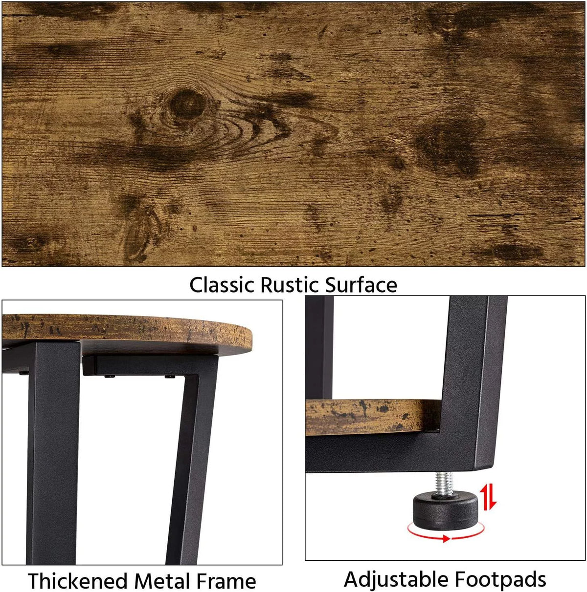 Round End Table with Storage Shelf M6258
