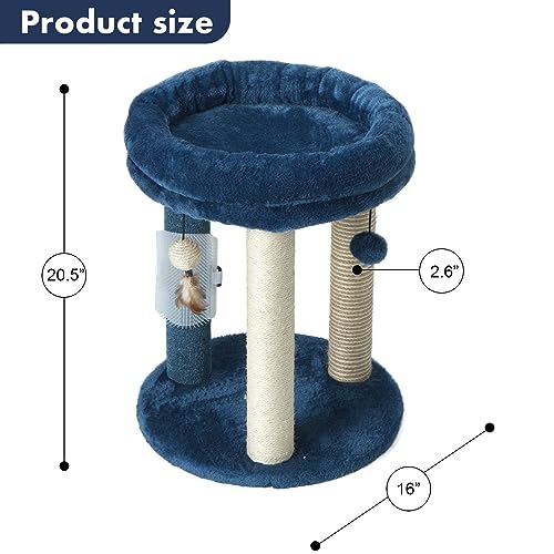 Small Cat Tree with Scratching Post and Soft Bed U5823