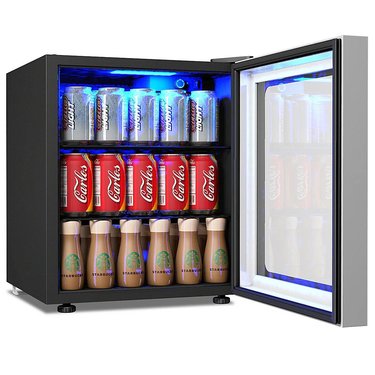 60 Can Beverage Refrigerator Cooler Glass Door Z60099