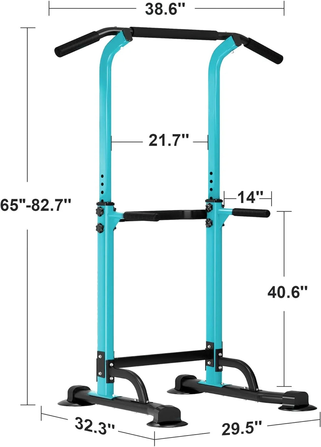Height Adjustable Power Tower Pull up Bar T721958