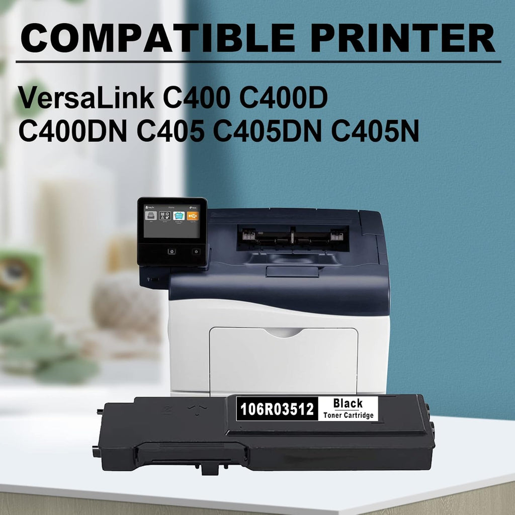 3 Pack Black Toner Cartridge for Xerox C400 C405 Printer Z295133