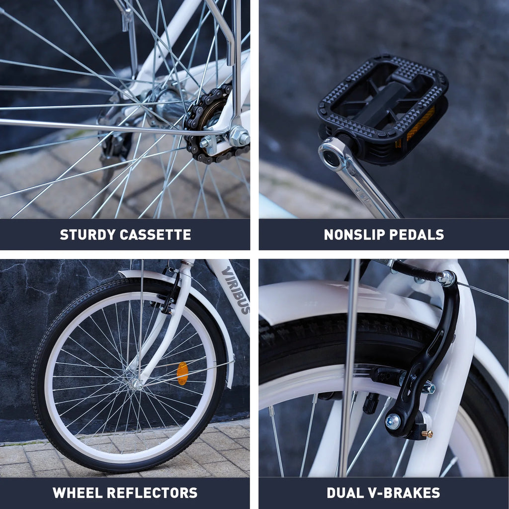 24 Inch Women's Comfort Bike with Basket Step Through Bike K862863