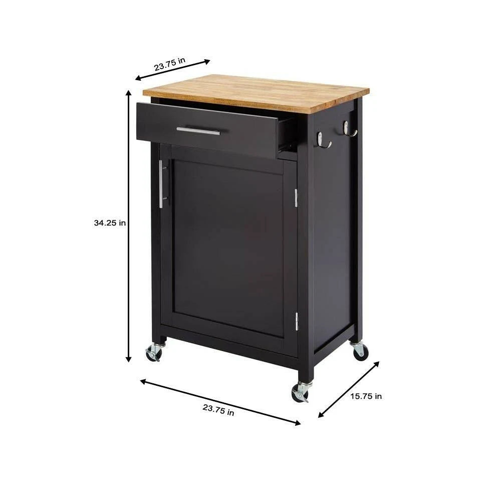 Black Single Kitchen Cart N457