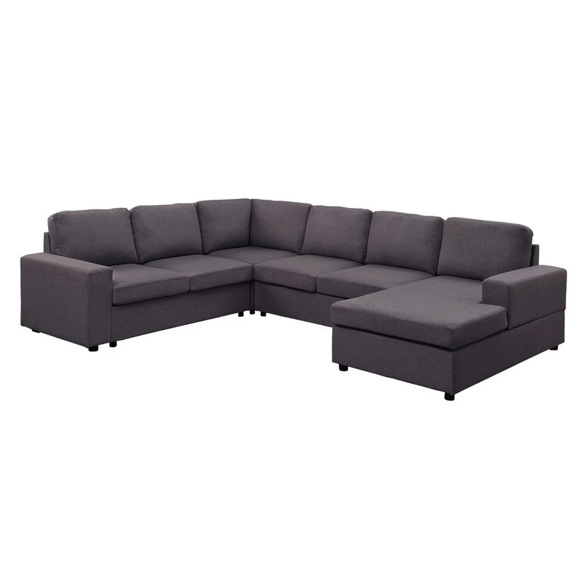 Dark Gray Modular Sectional Sofa with Reversible Chaise C4740