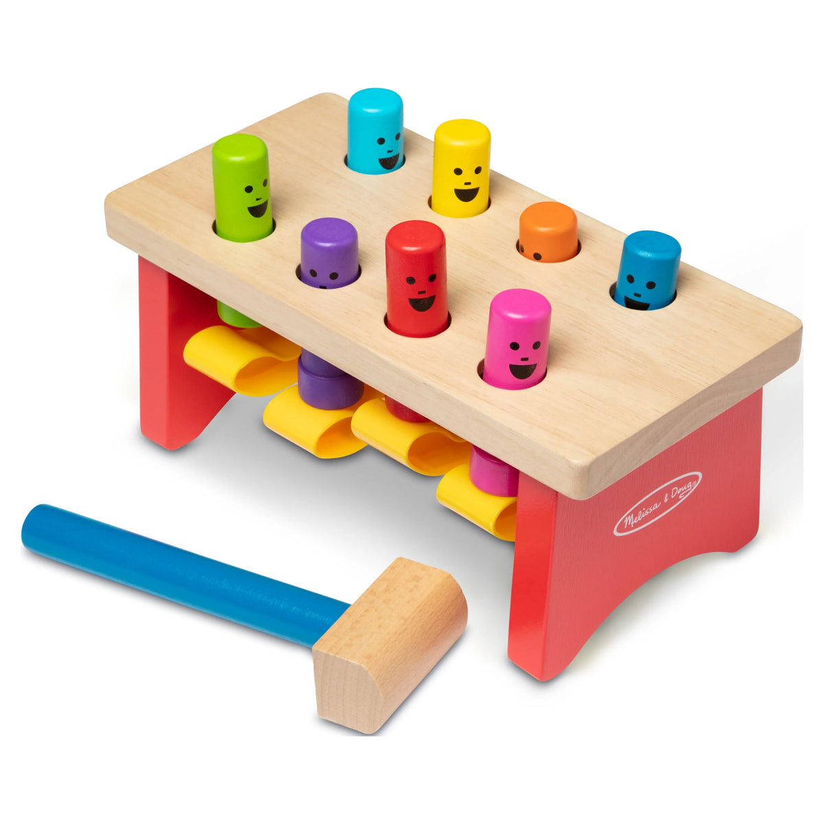 Wooden Pounding Bench Toy With Mallet P886