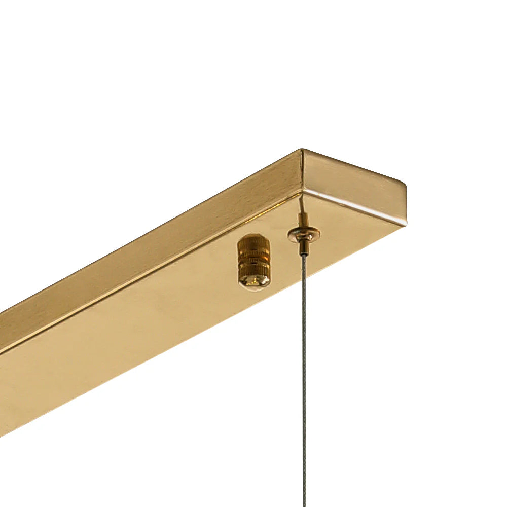 9-Light Linear Mid-Century Modern Chandelier O8927
