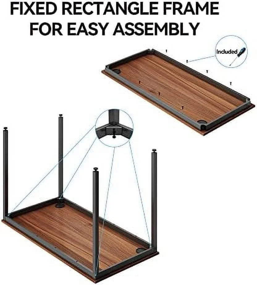 47 inch Walnut Computer Desk Z33778