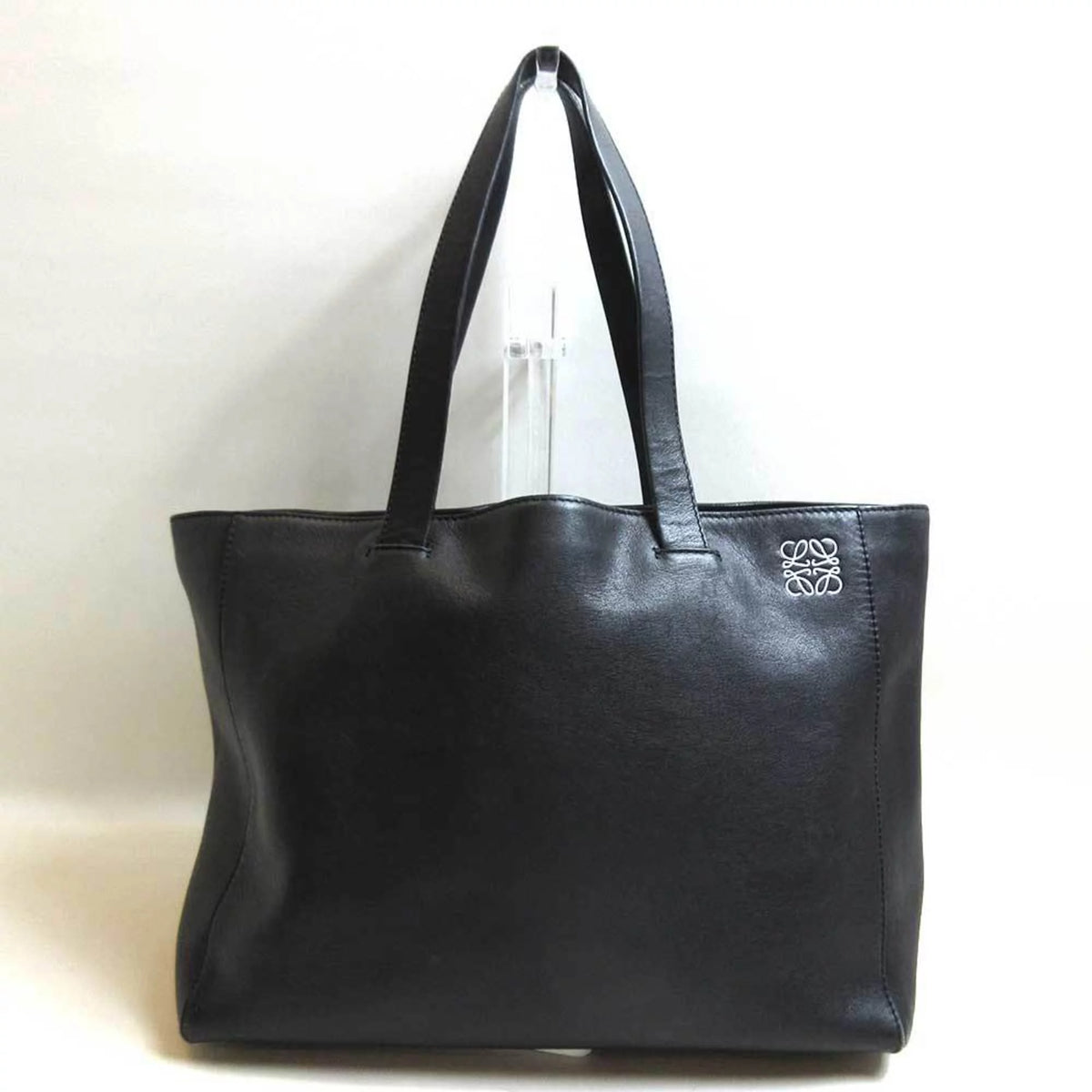 Black Leather Tote Bag E858022