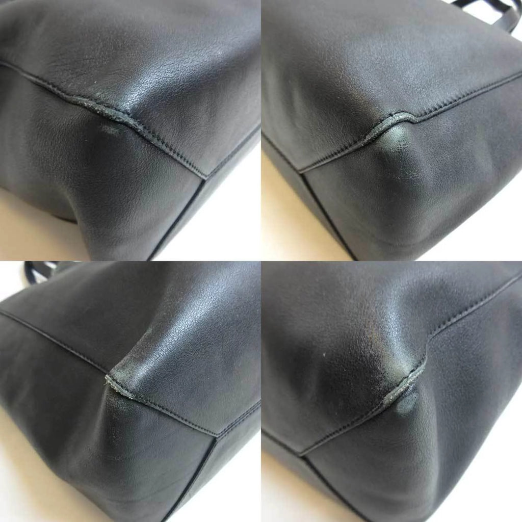 Black Leather Tote Bag E858022