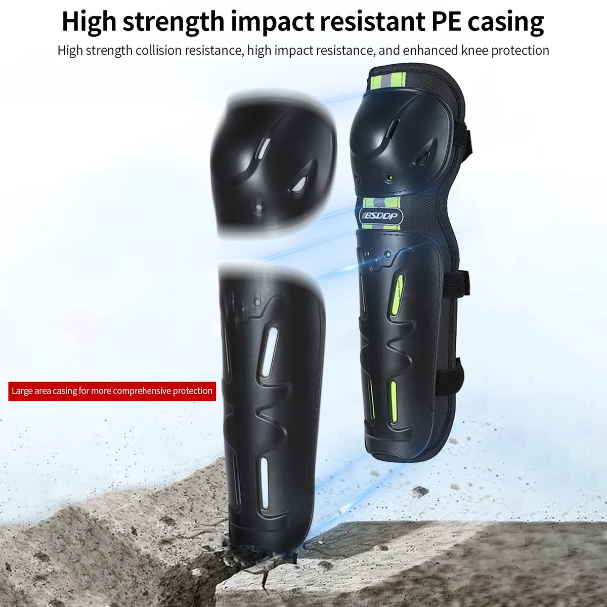 Motorcycle Knee Pads 4 Piece Set Elbow Knee Protection Reflective Breathable Protective Gear X720684