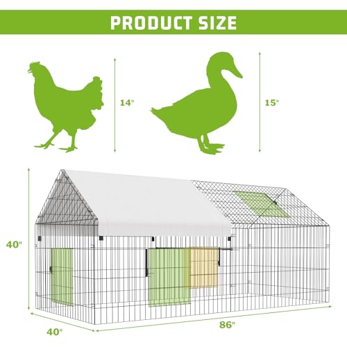Metal Chicken Coop with Waterproof Cover N5824