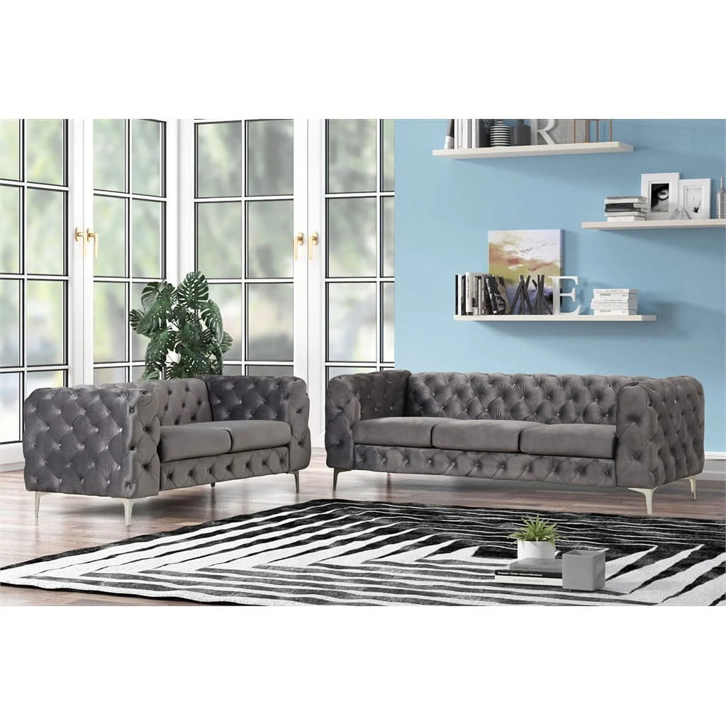 Velvet Loveseat Sofa N806