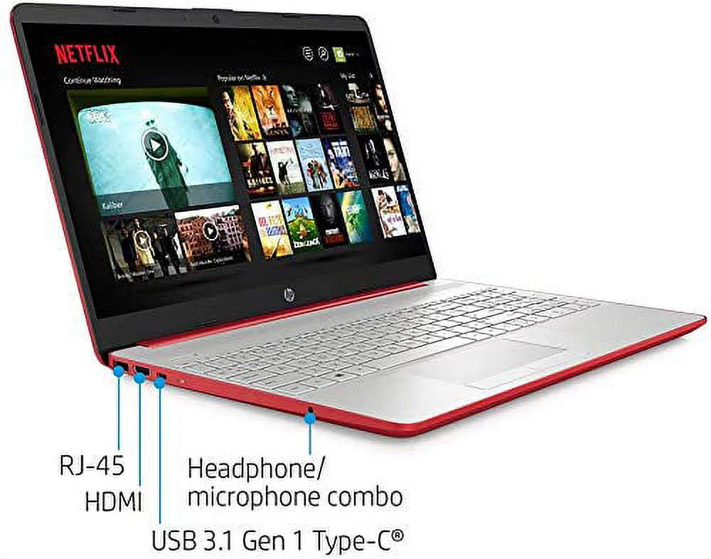 15.6" HD Display Intel Quad-Core Pentium Silver N5000 8GB RAM 128GB SSD Scarlet Red Laptop N9540