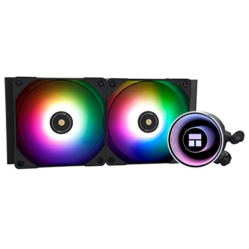 Black ARGB Water Cooling CPU Cooler with Double PWM Fans A1659