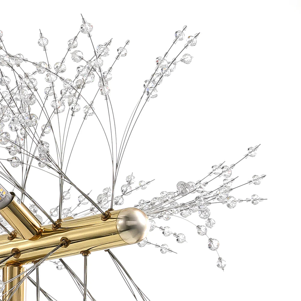 9-Light Linear Mid-Century Modern Chandelier O8927