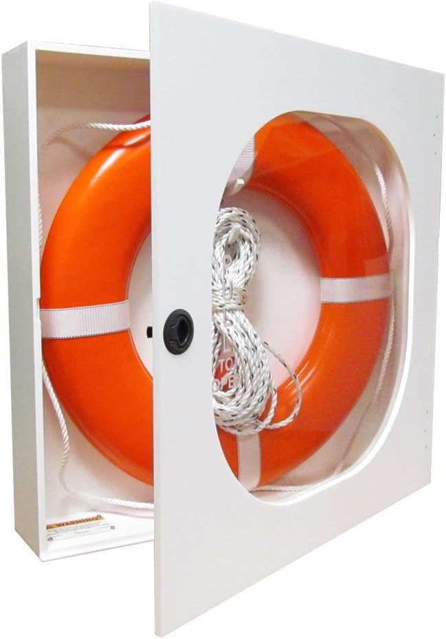 20 Inch Life Ring Cabinet with Throw Line Q828
