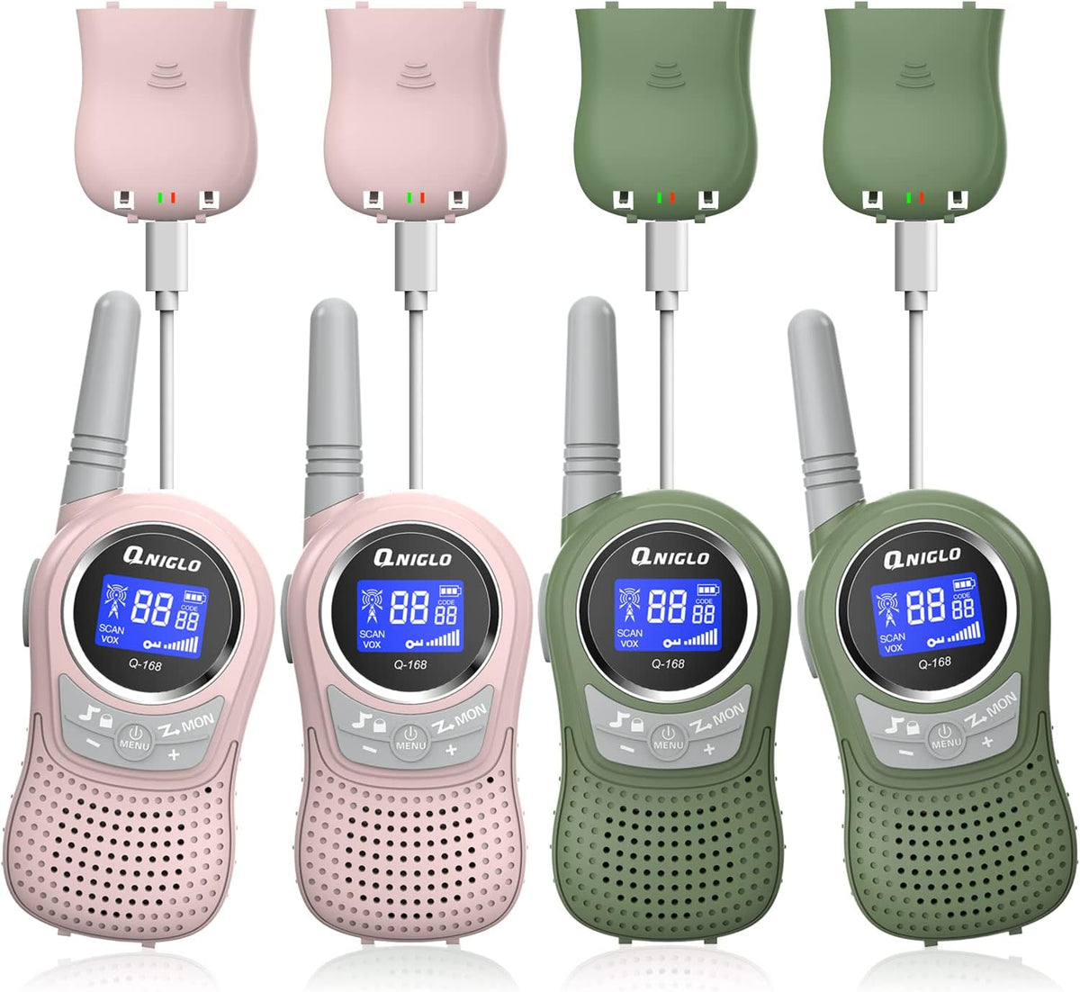 Rechargeable 4 Pack Kids Walkie Talkies G1527
