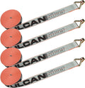 2 Inch x 30 Foot Winch Strap with Wire Hook, 4 Pack Y7093