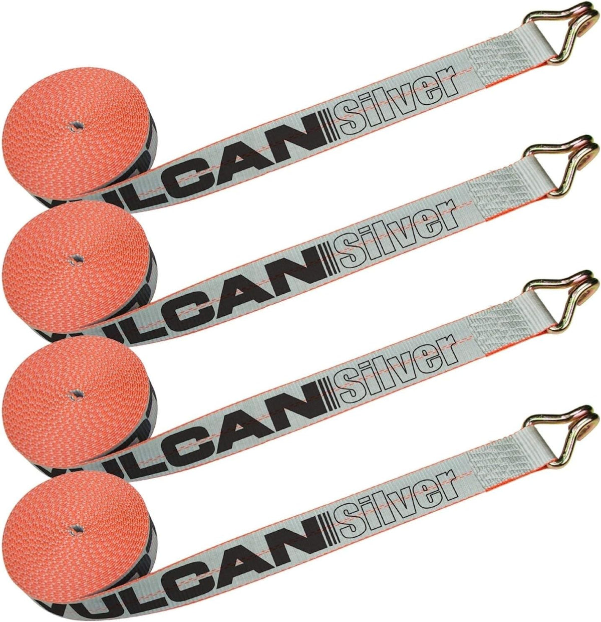 2 Inch x 30 Foot Winch Strap with Wire Hook, 4 Pack Y7093