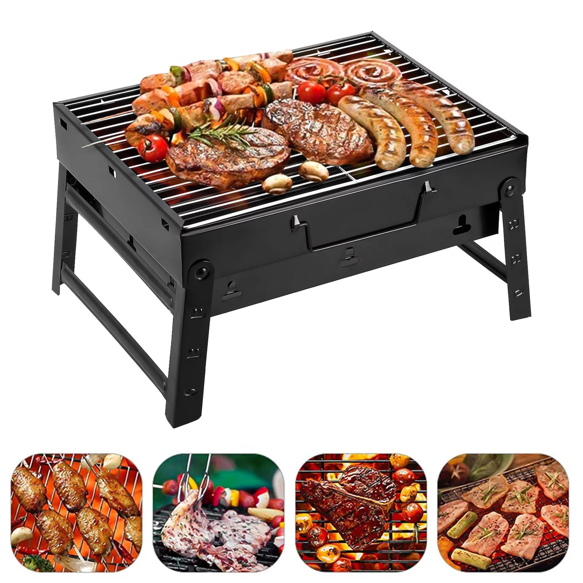 Charcoal Portable Folding BBQ Grill Y303056
