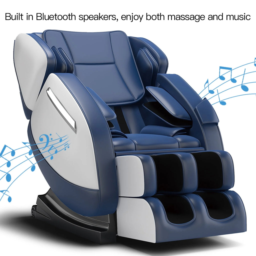 Black Full Body Zero Gravity Massage Chair with Heat and Foot Roller L739
