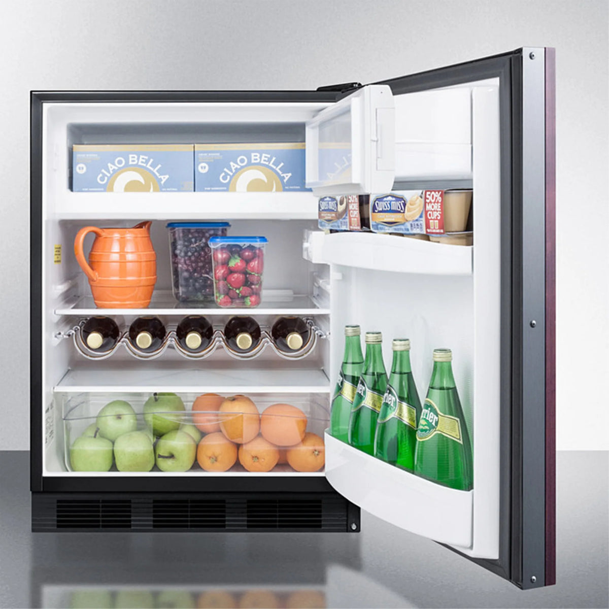 ADA compliant built-in undercounter all-refrigerator with auto defrost and black cabinet I89950