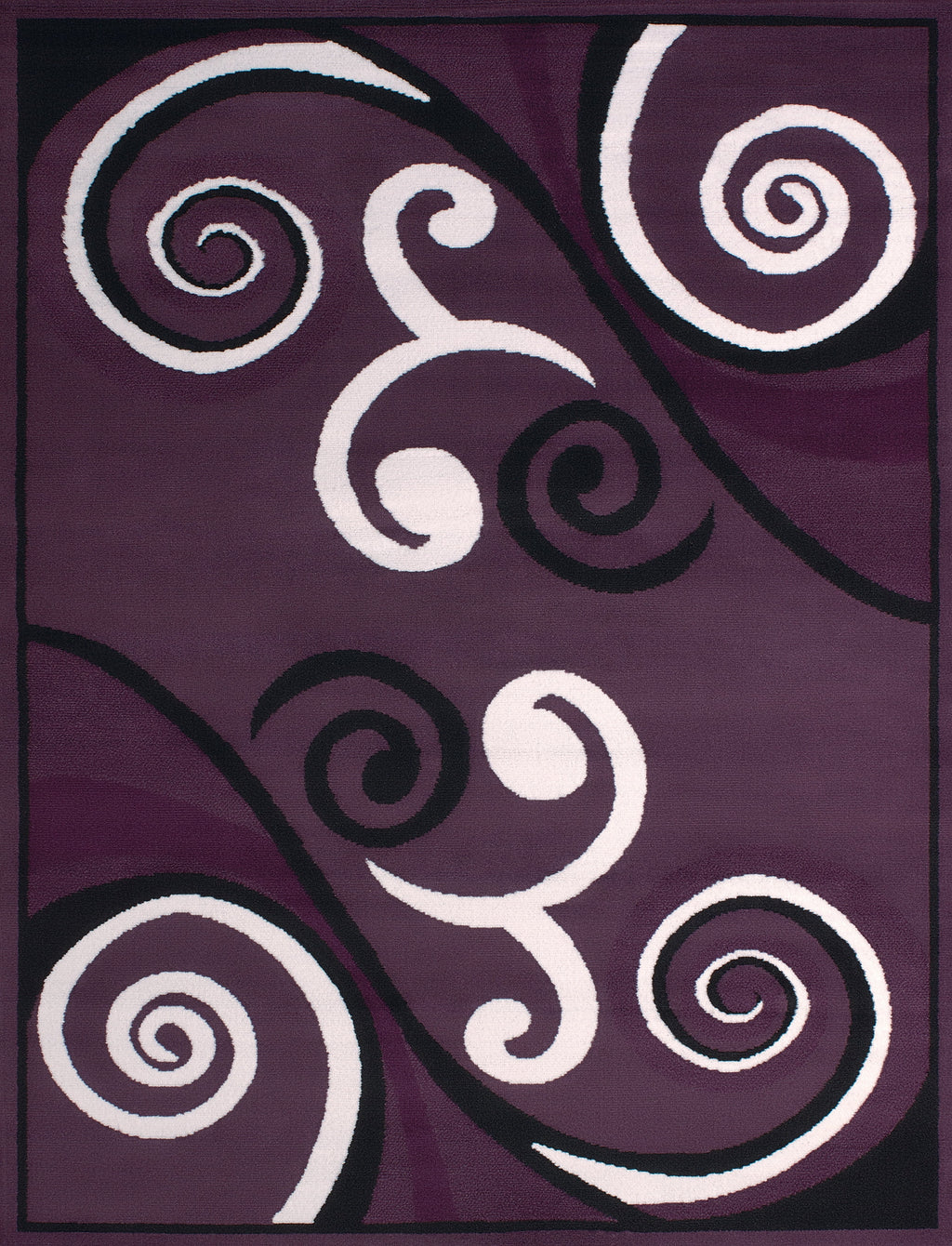 Plaza Gabriela Runner Rug, Geometric Pattern, Plum, 2'3 X 7'2" X244